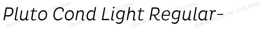Pluto Cond Light Regular字体转换